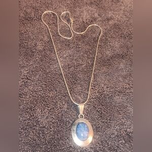 Antique Sterling & Lapis Necklace